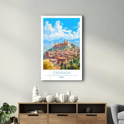 Granada Spain-Travel Posters | Glass Wall Art - Artdesigna