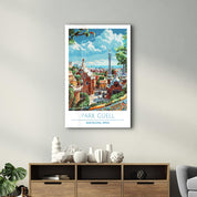 Park Guell 3-Barcelona Spain-Travel Posters | Glass Wall Art - Artdesigna