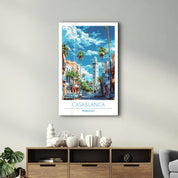 Casablanca Morocco 1-Travel Posters | Glass Wall Art - Artdesigna