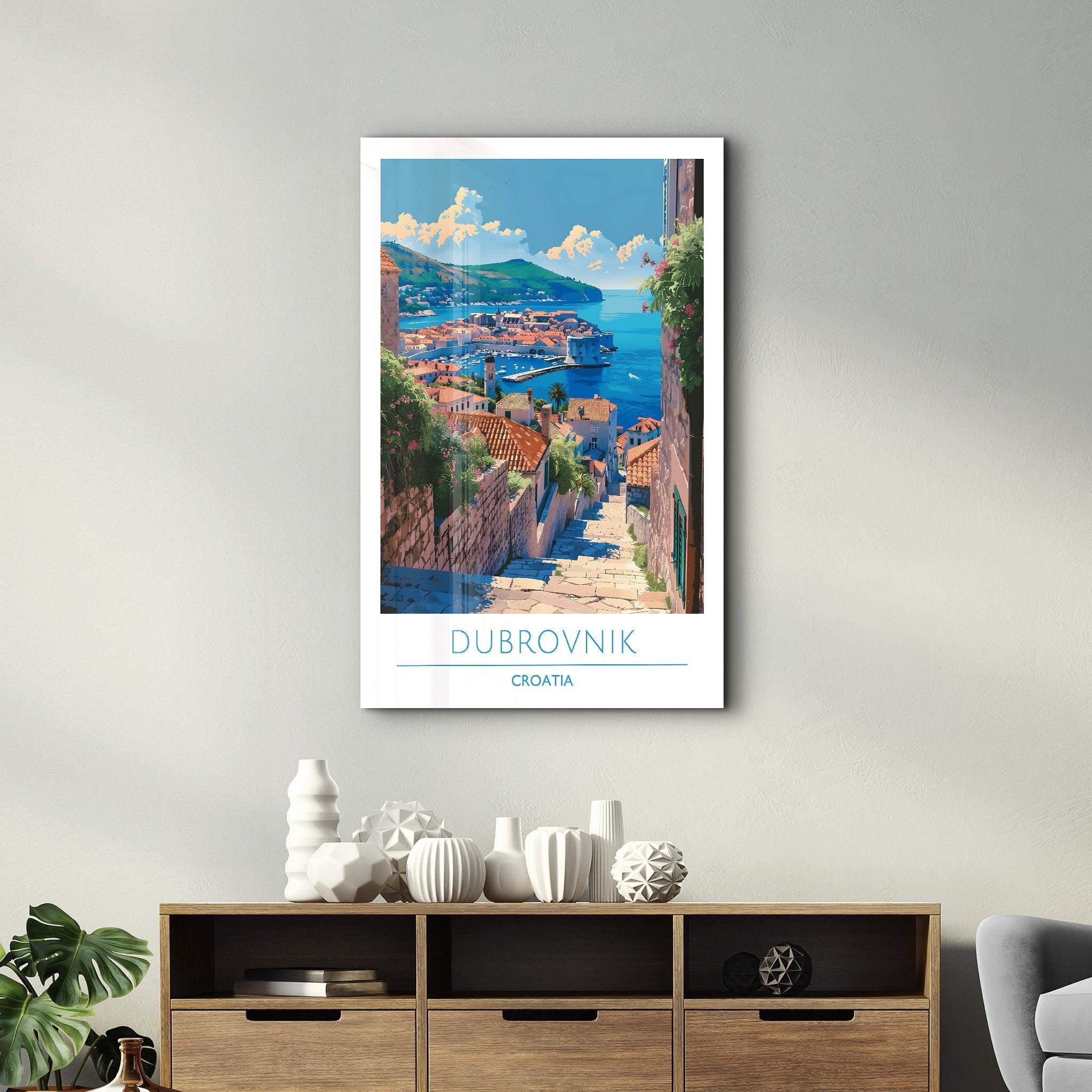 Dubrovnik Croatia 2-Travel Posters | Glass Wall Art - Artdesigna