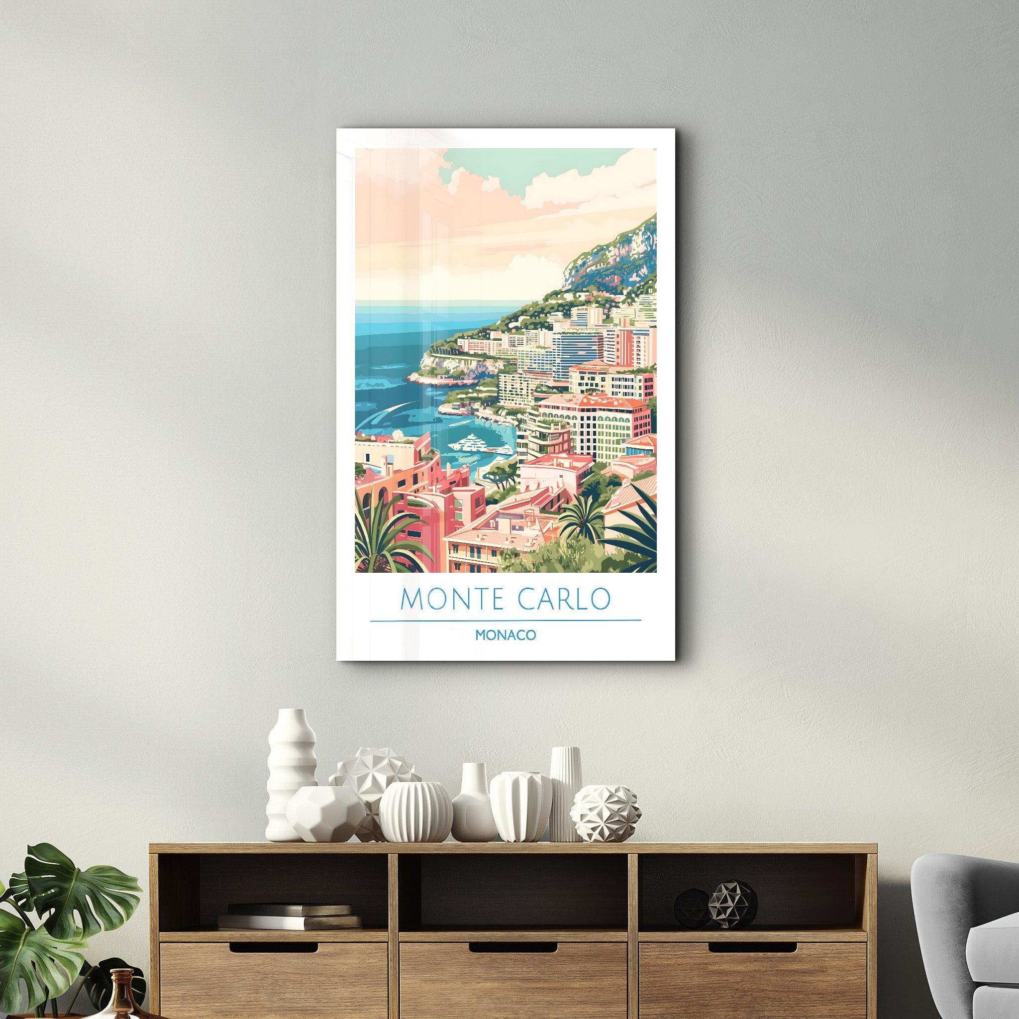 Monte Carlo 2 Monaco-Travel Posters | Glass Wall Art - Artdesigna