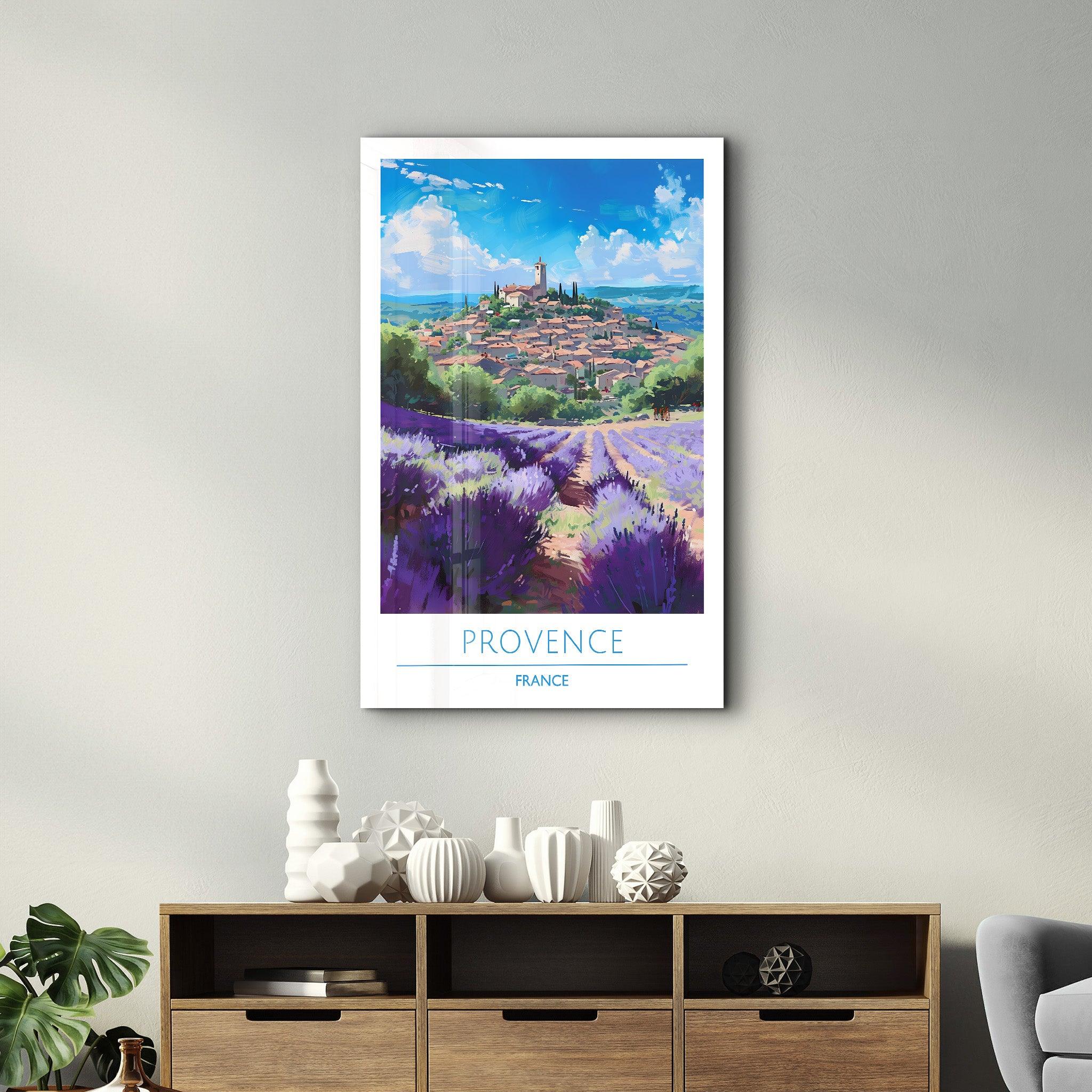 Provence France-Travel Posters | Glass Wall Art - Artdesigna