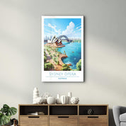 Sydney Opera Australia-Travel Posters | Glass Wall Art - Artdesigna