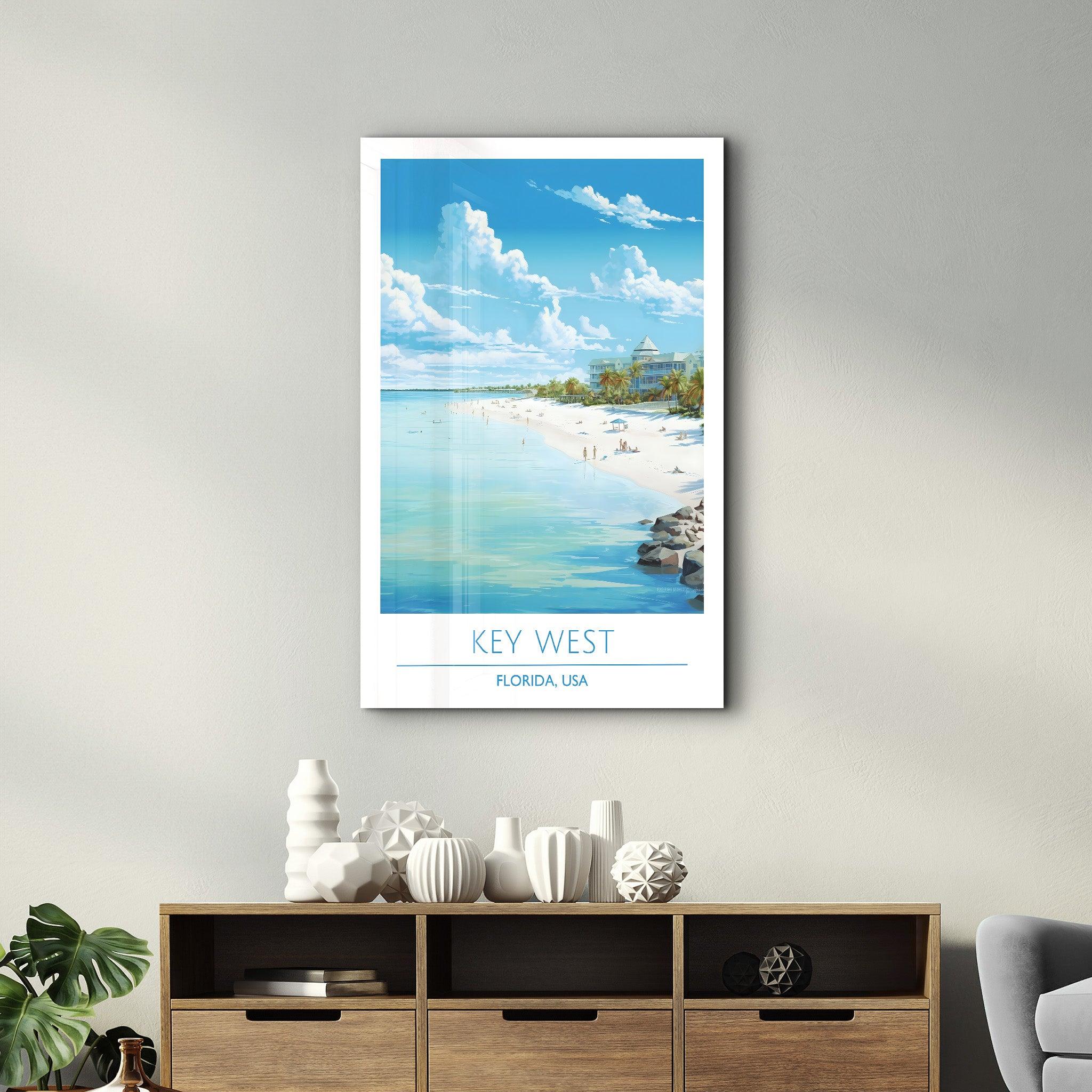 Key West 2-Florida USA-Travel Posters | Glass Wall Art - Artdesigna