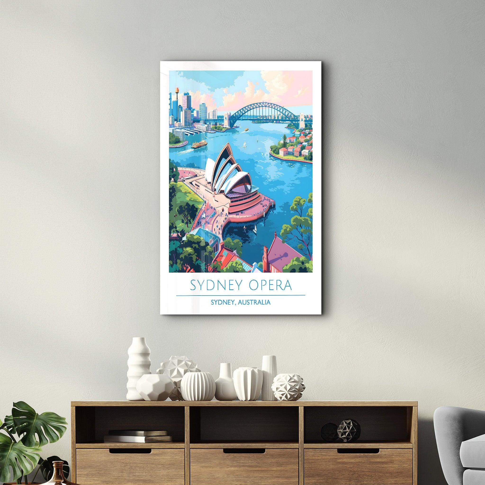 Sydney Opera Australia 2-Travel Posters | Glass Wall Art - Artdesigna