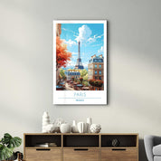 Paris France 3-Travel Posters | Glass Wall Art - Artdesigna