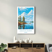 Greater Saimaa Finland-Travel Posters | Glass Wall Art - Artdesigna