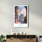 Istanbul Turkey 2-Travel Posters | Glass Wall Art - Artdesigna