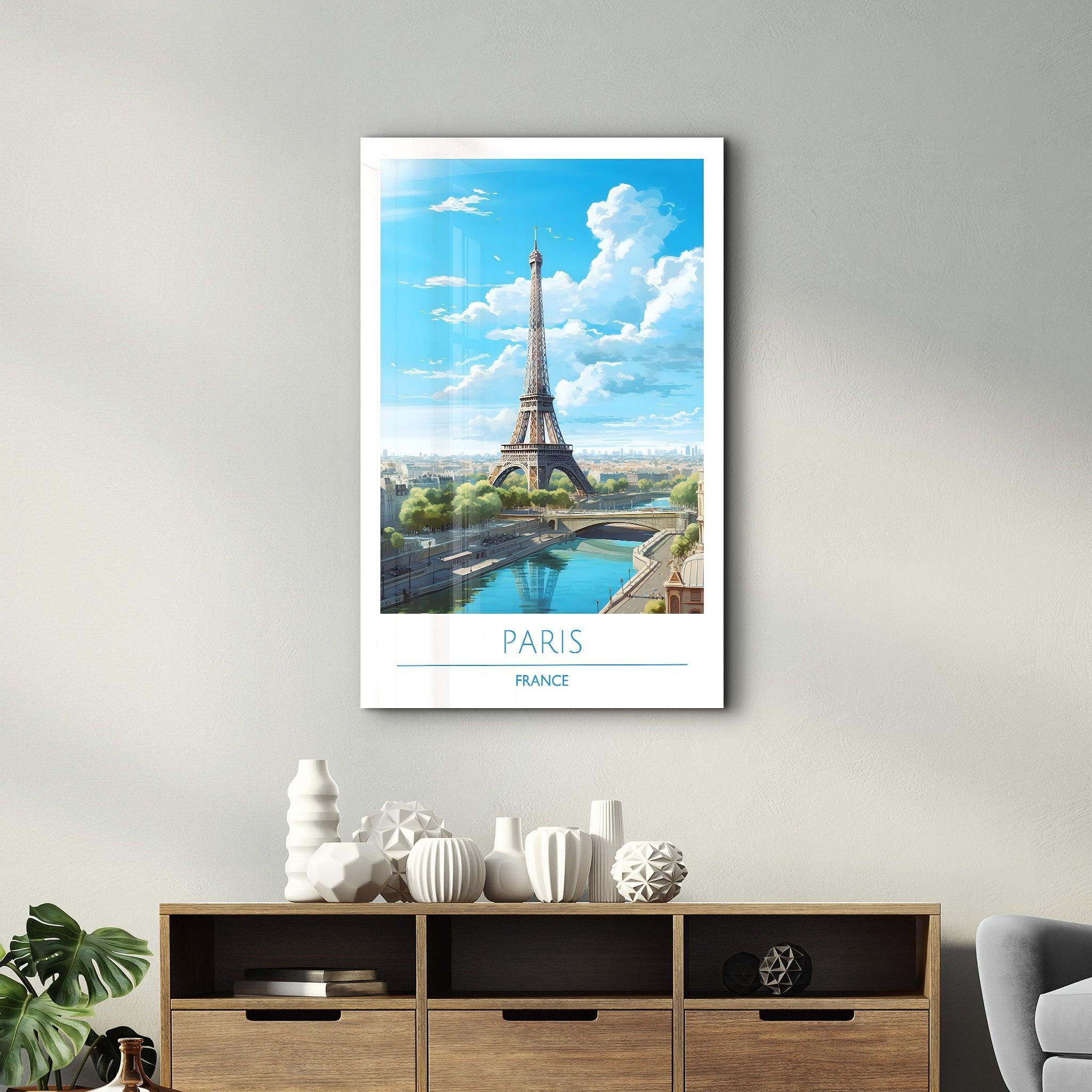 Paris France 5-Travel Posters | Glass Wall Art - Artdesigna