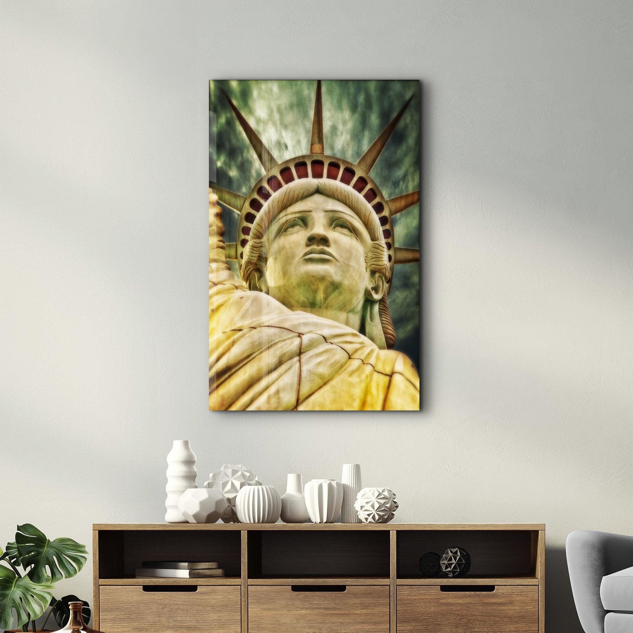 Statue of Liberty | Glass Wall Art - Artdesigna