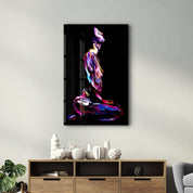 Yoga | Glass Wall Art - Artdesigna