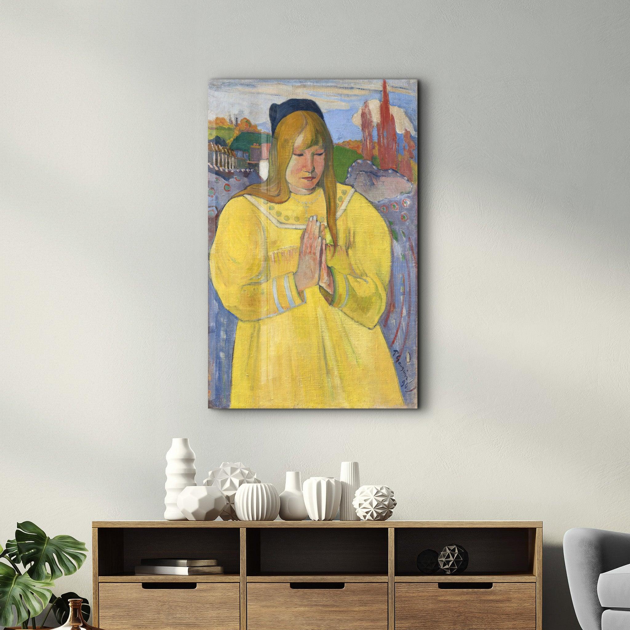 Paul Gauguin's Young Christian Girl (1894) | Glass Wall Art - Artdesigna