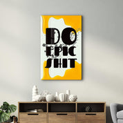 Do Epic X Yellow | Designers Collection Glass Wall Art - Artdesigna