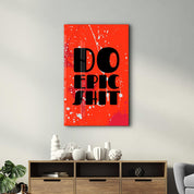 Do Epic X Red | Designers Collection Glass Wall Art - Artdesigna