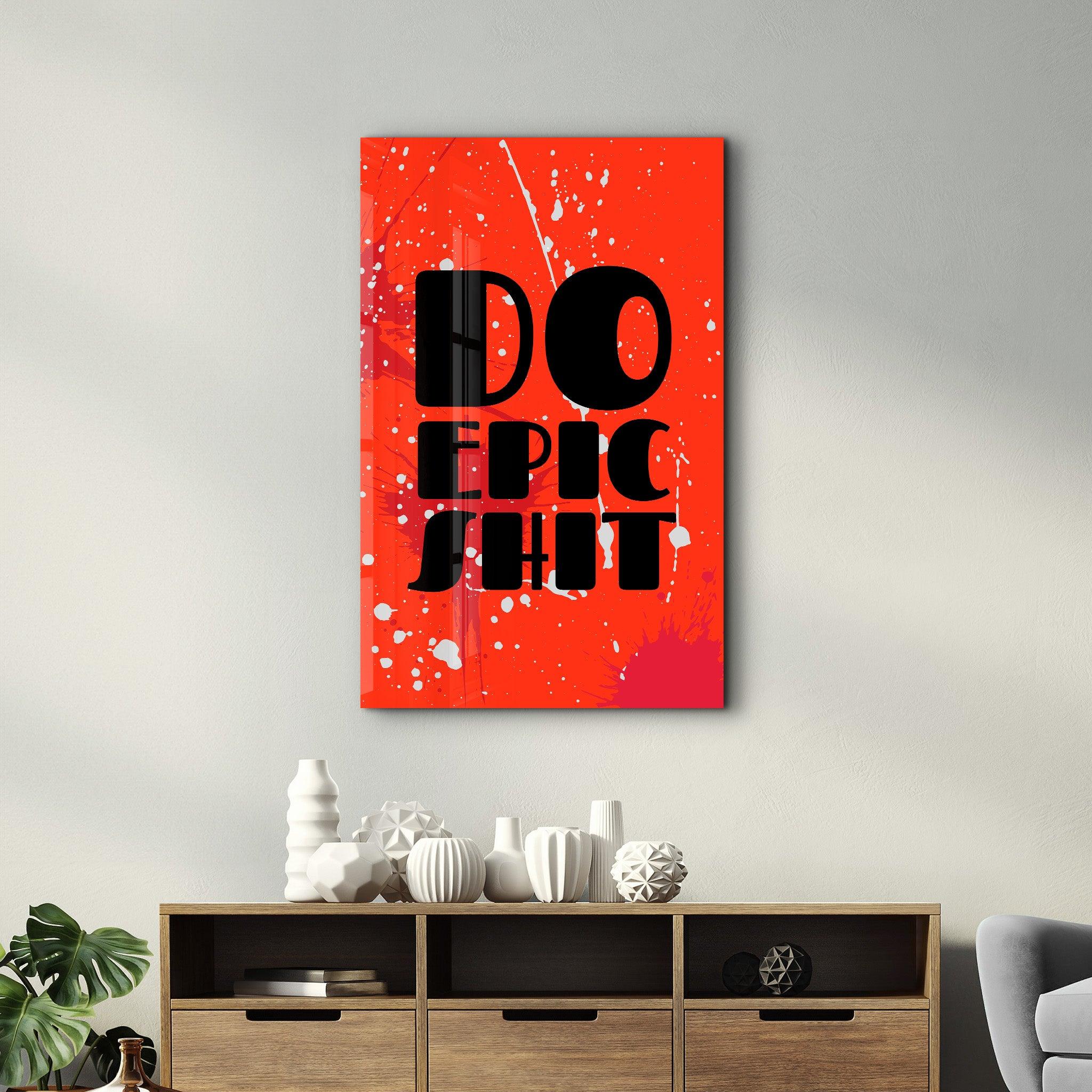 Do Epic X Red | Designers Collection Glass Wall Art - Artdesigna