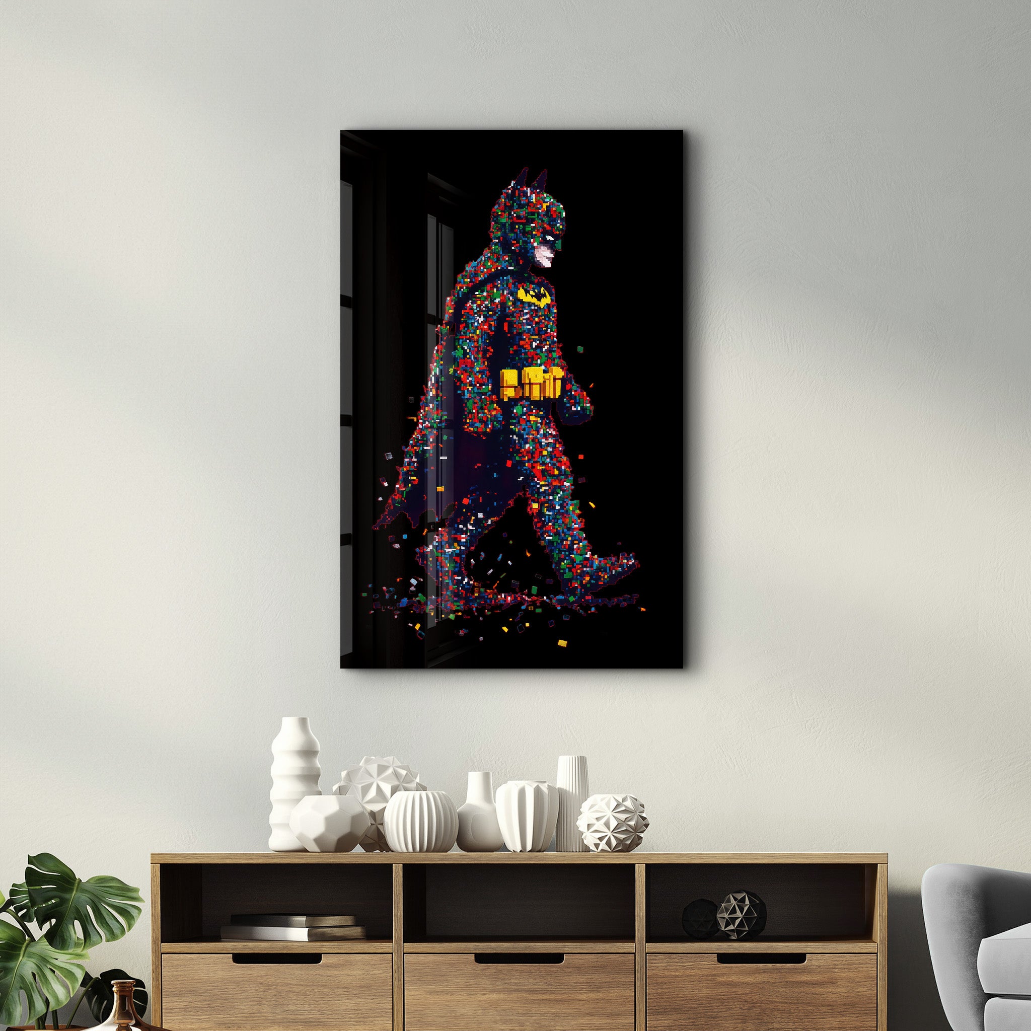 Pixel BTMN | Designers Collection Glass Wall Art