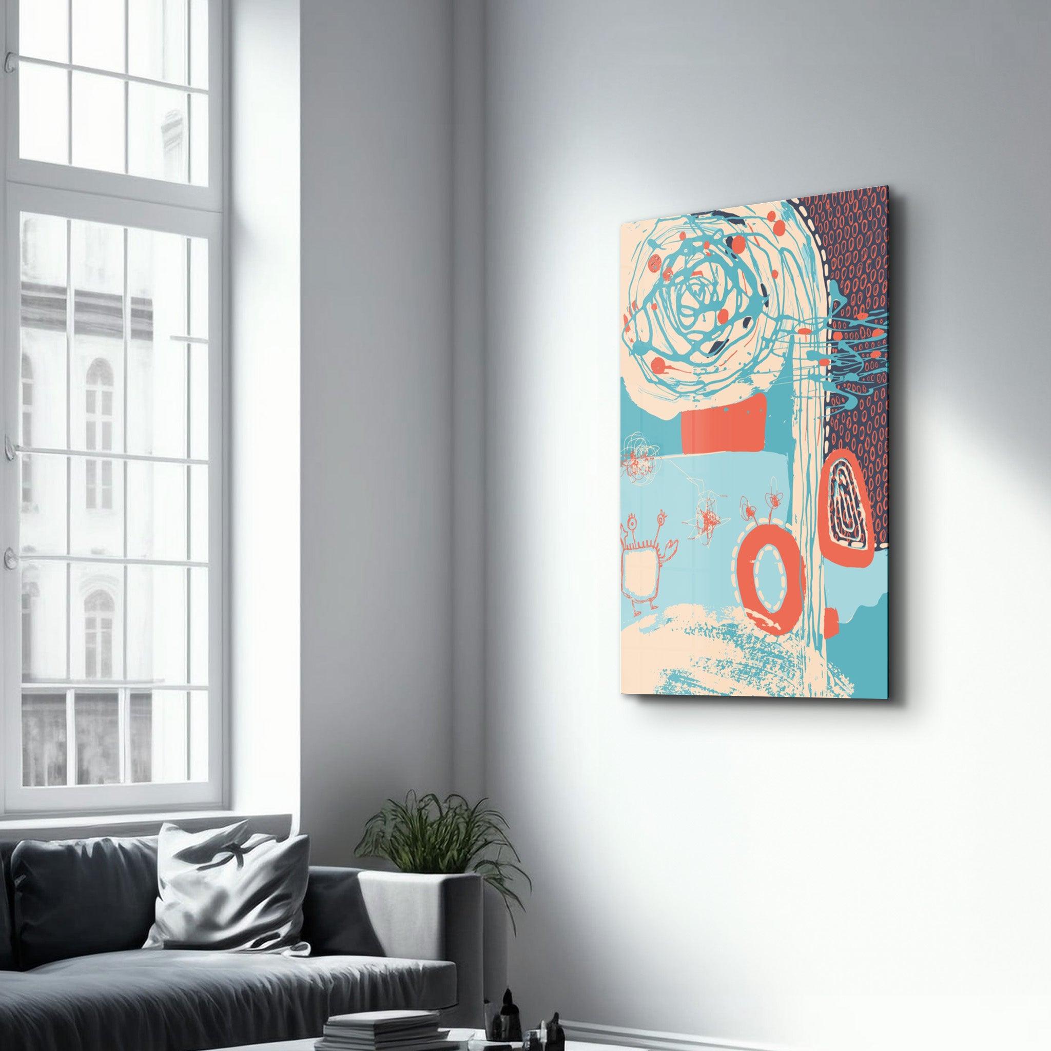 Whirl of Abstraction 4 | Glass Wall Art - Artdesigna