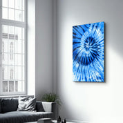 Blue Feather | Glass Wall Art - Artdesigna