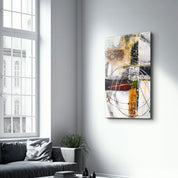 Abstract Oil Painting V2 | Glass Wall Art - Artdesigna