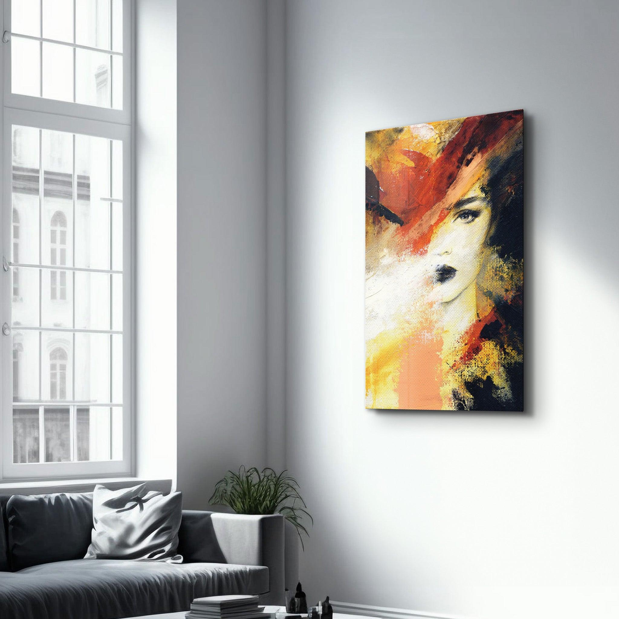 Disappearing Woman Face | Glass Wall Art - Artdesigna