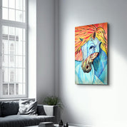 Cool Horse | Glass Wall Art - Artdesigna