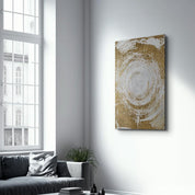 Gold Circle V1 | Glass Wall Art - Artdesigna