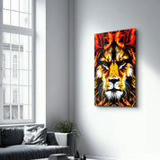 The Big Cat | Glass Wall Art - Artdesigna