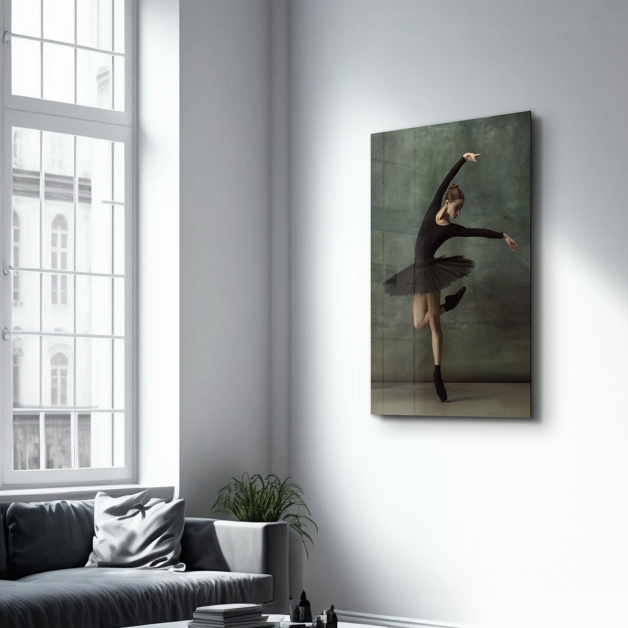 Ballerina V2 | Glass Wall Art - Artdesigna