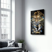 Roar of the Wild | Glass Wall Art - Artdesigna