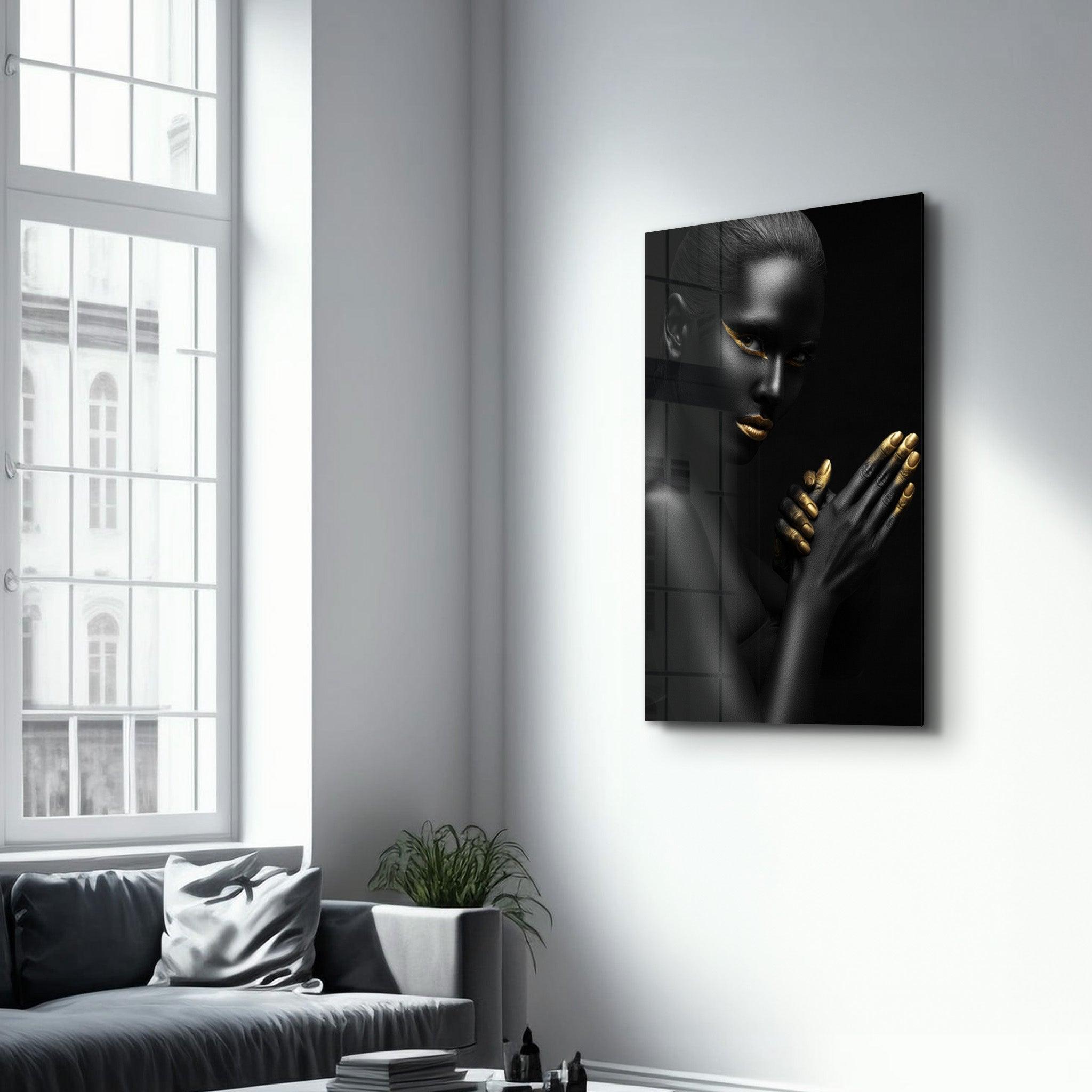 Dipped in Gold | Glass Wall Art - Artdesigna