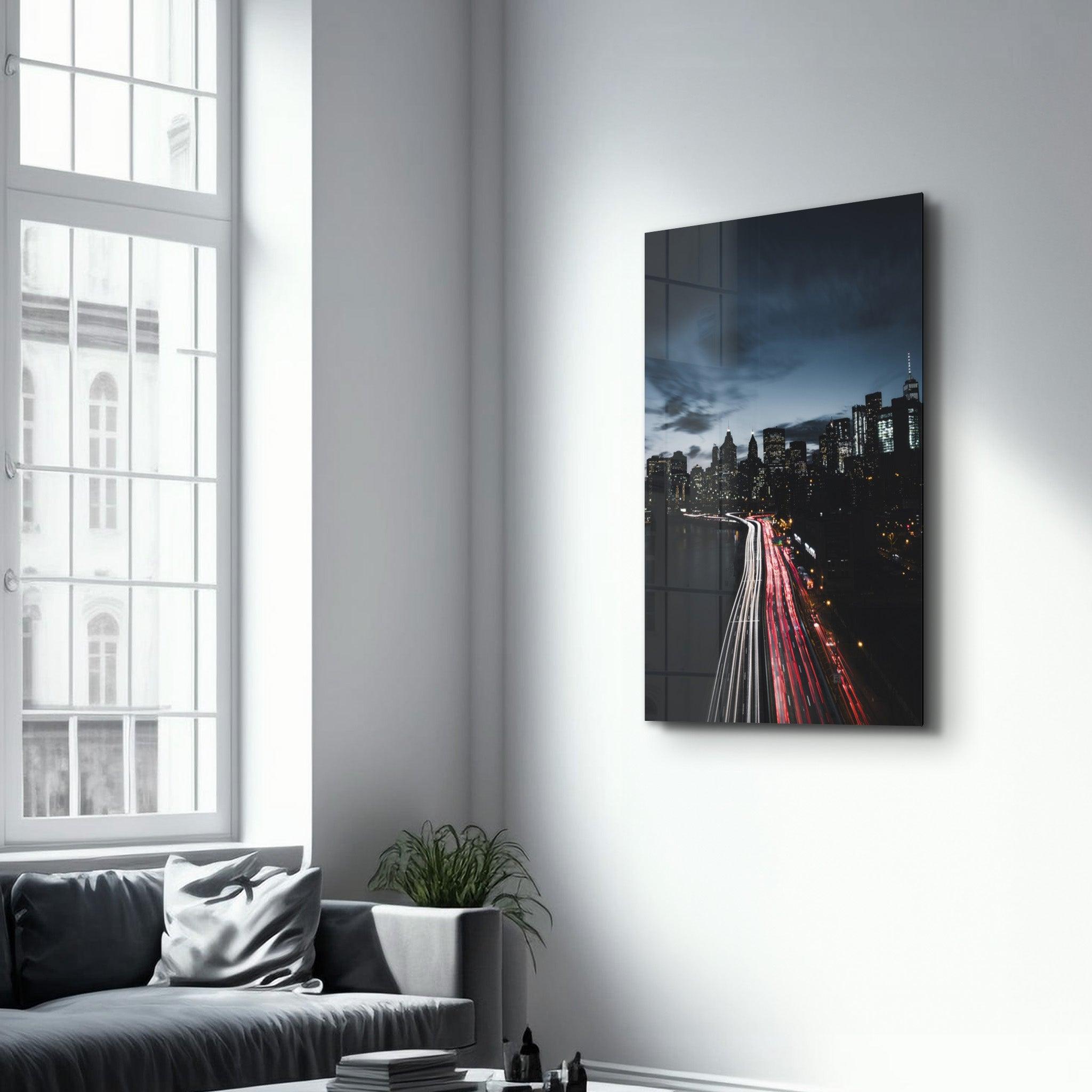 City Landscape | Glass Wall Art - Artdesigna