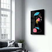 Modern Line Abstract V4 | Glass Wall Art - Artdesigna