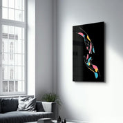 Modern Line Abstract V5 | Glass Wall Art - Artdesigna