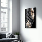 Covering Face Woman Portrait | Glass Wall Art - Artdesigna