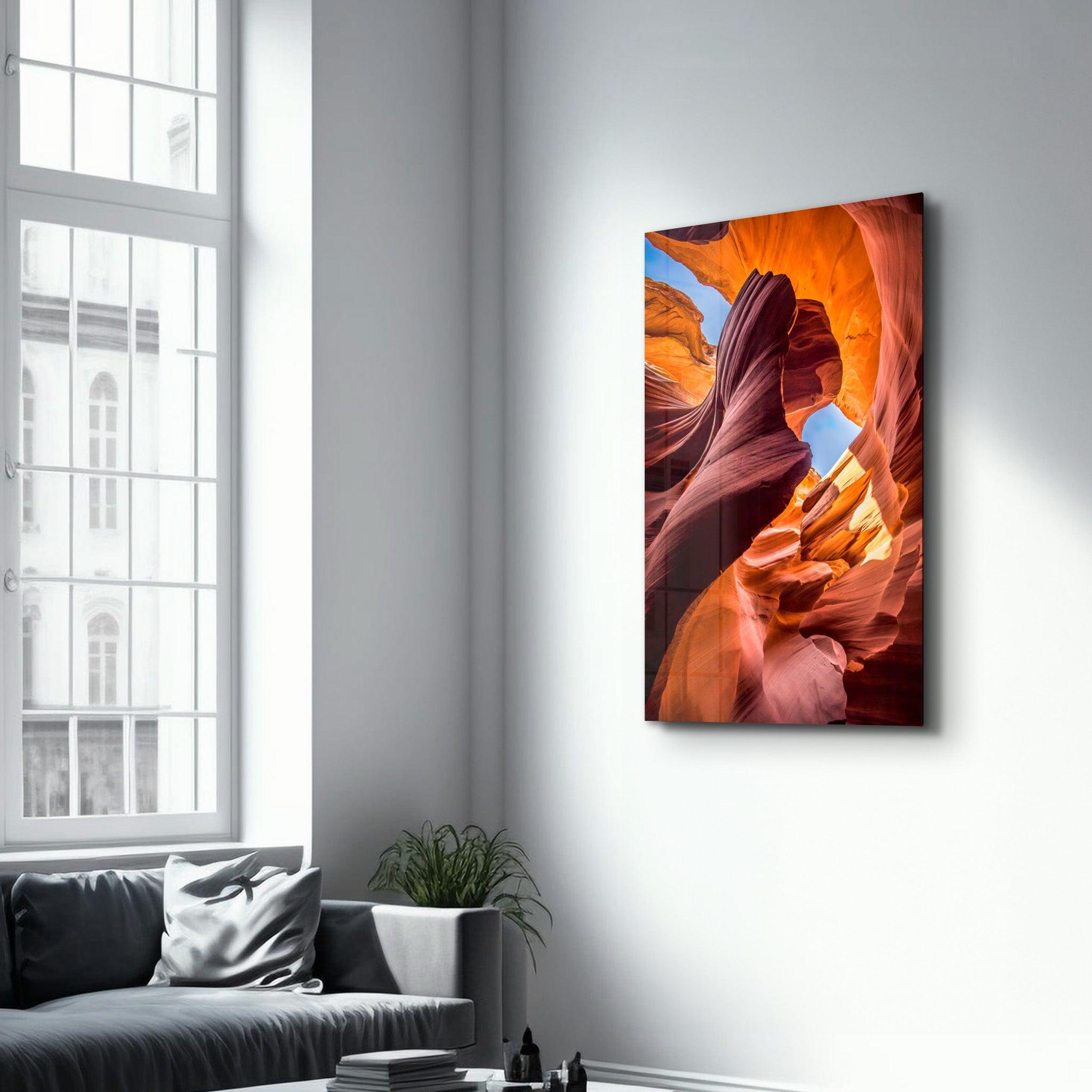 Magical Canyon | Glass Wall Art - Artdesigna