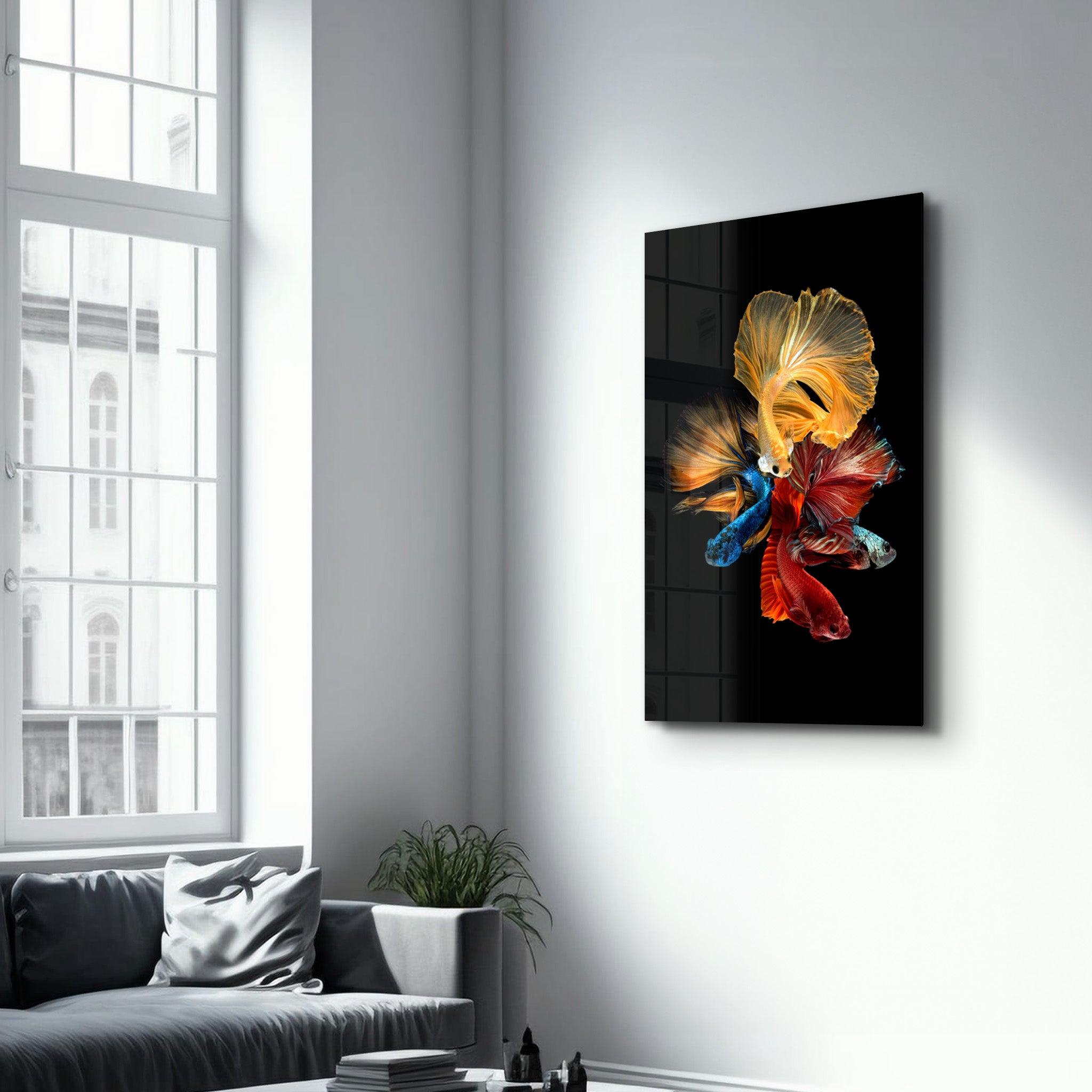 Betta Fish V2 | Glass Wall Art - Artdesigna