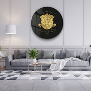 Zodiac Symbols - Rounded Glass Wall Art - Artdesigna