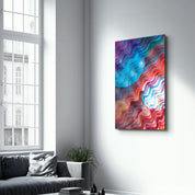 Waive of Colors | Glass Wall Art - Artdesigna