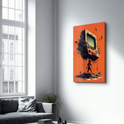 Gamer Boy Adventure | Secret World Collection Glass Wall Art - Artdesigna