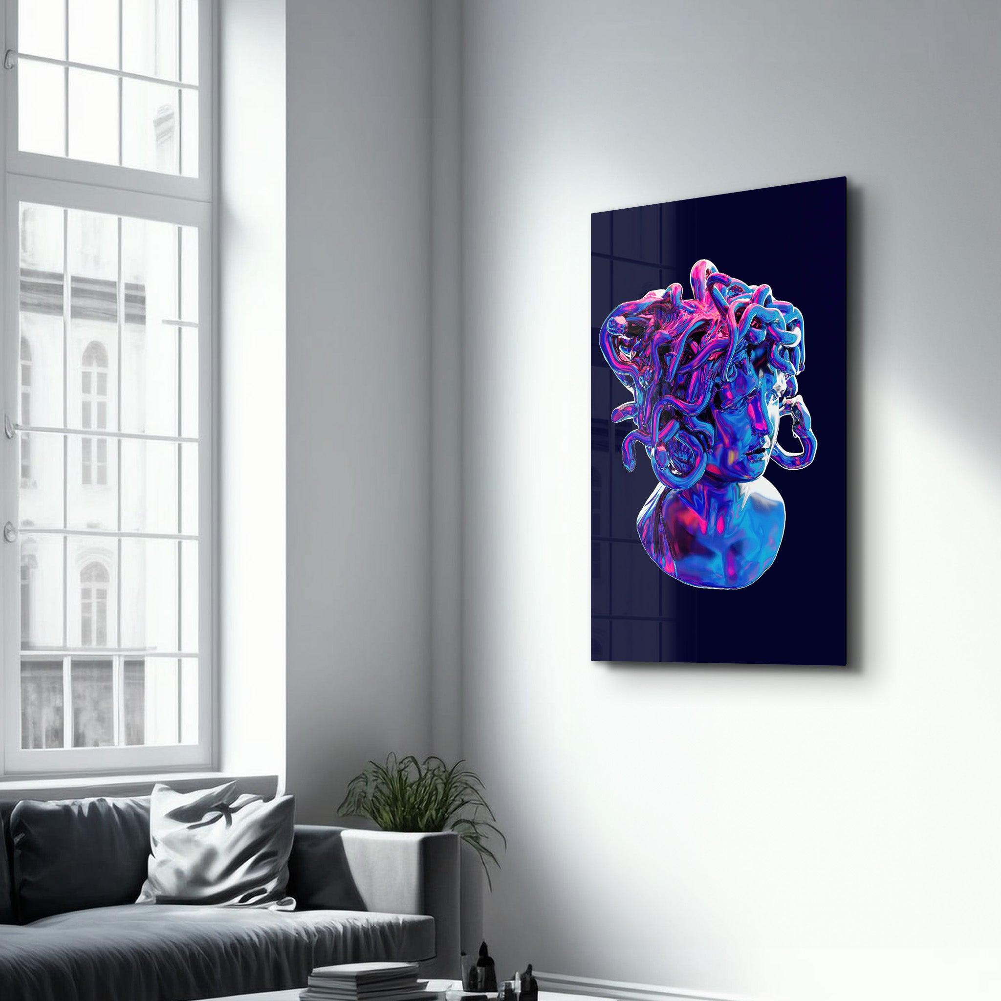 Medusa | Designers Collection Glass Wall Art - Artdesigna