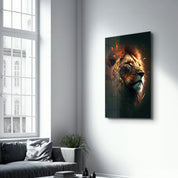 Fire Lord | Secret World Collection Glass Wall Art - Artdesigna