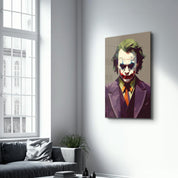 Joker Pixels | Designers Collection Glass Wall Art - Artdesigna