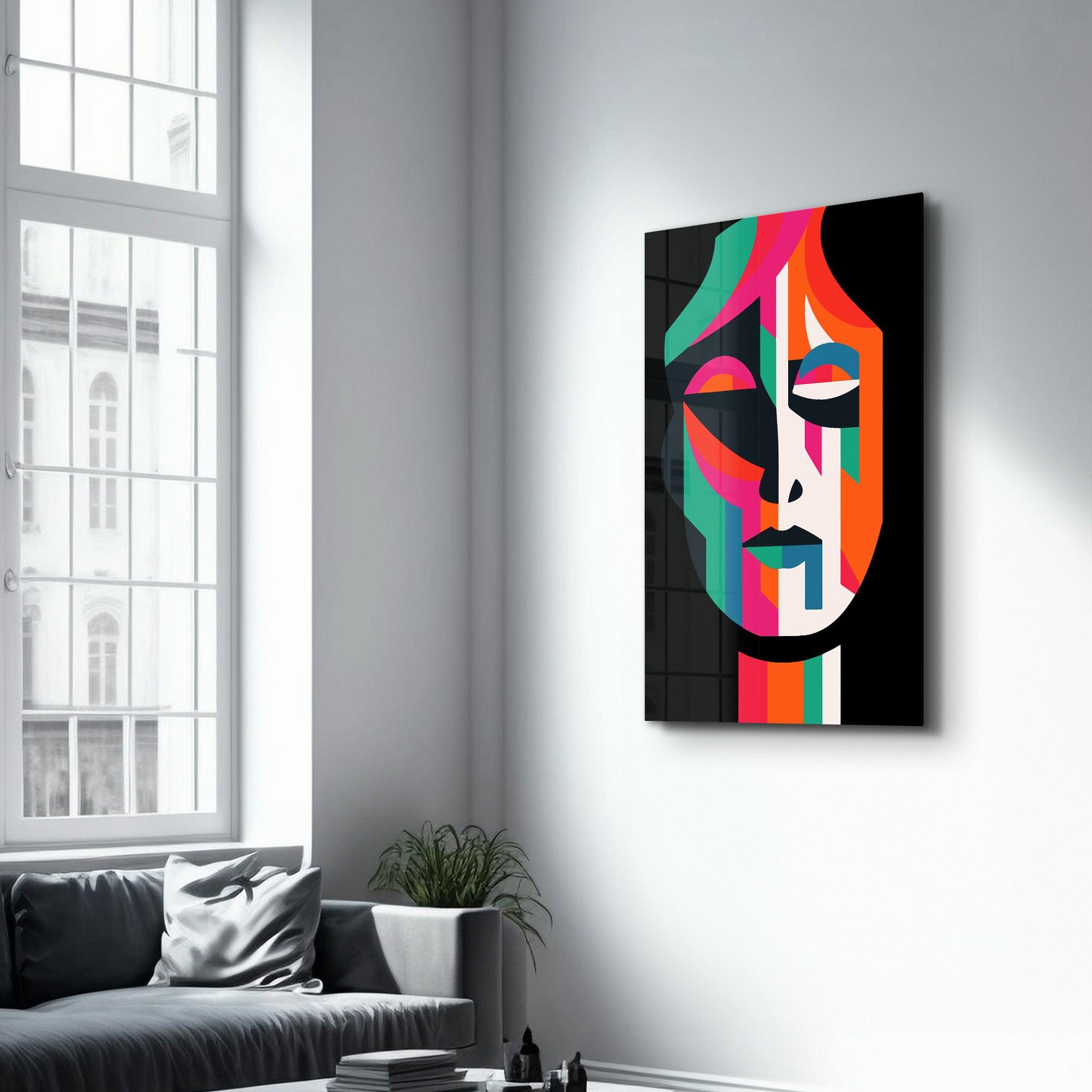 ・"The Face - Bauhaus"・Designer's Collection Glass Wall Art - ArtDesigna Glass Printing Wall Art