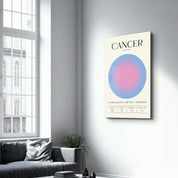 Cancer - Aura Collection | Zodiac Glass Wall Art - Artdesigna