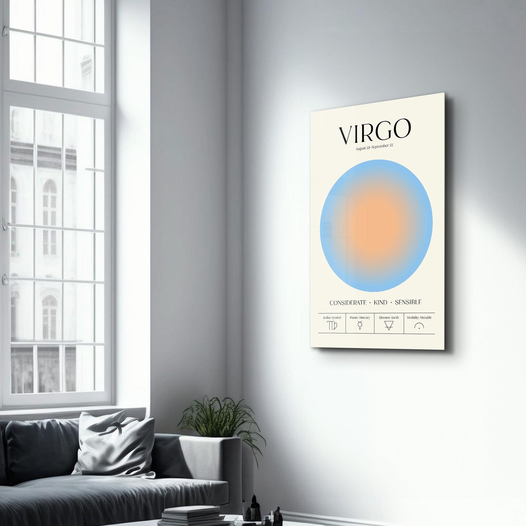 Virgo - Aura Collection | Zodiac Glass Wall Art - Artdesigna