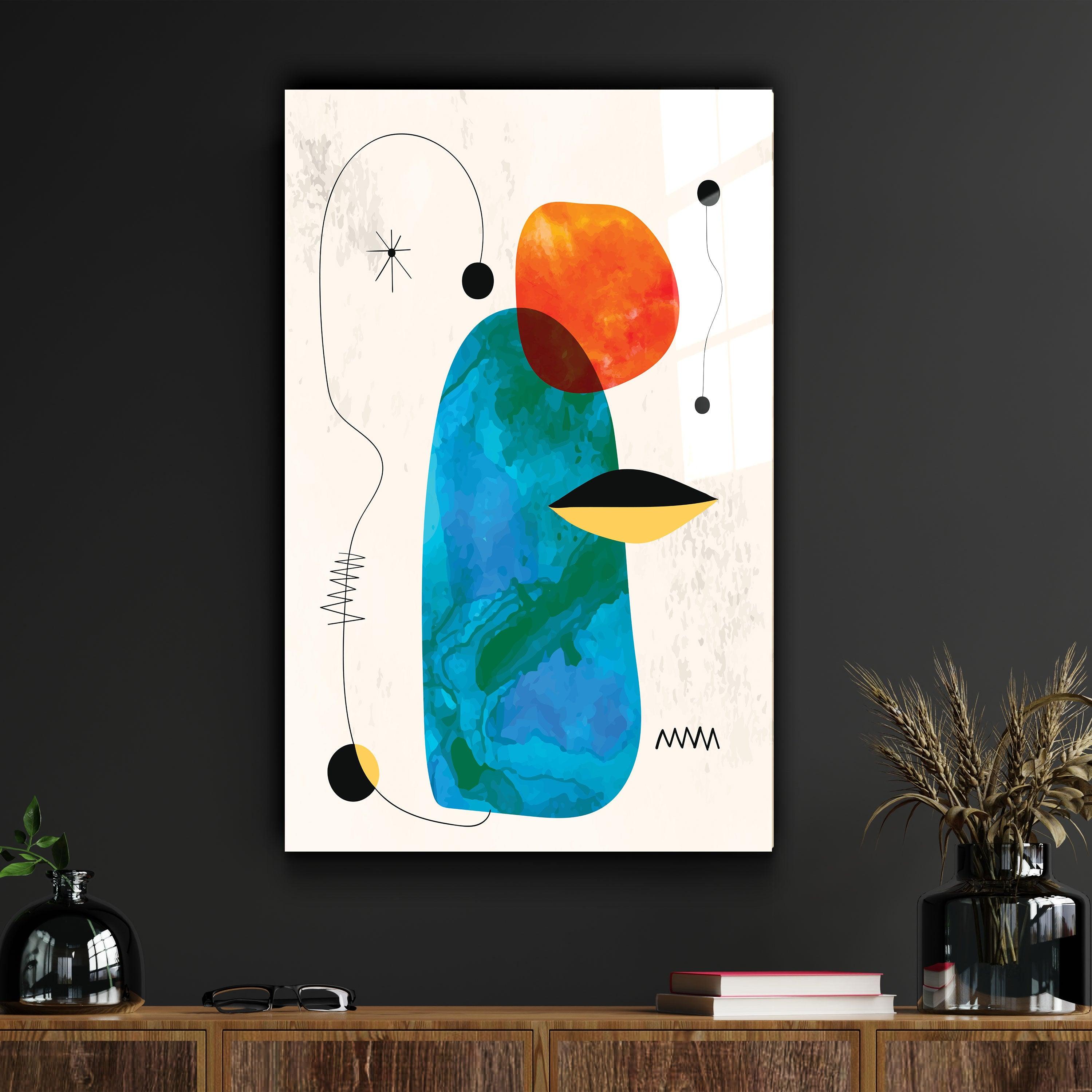 Colorful Modern Shapes 1 | Glass Wall Art - Artdesigna