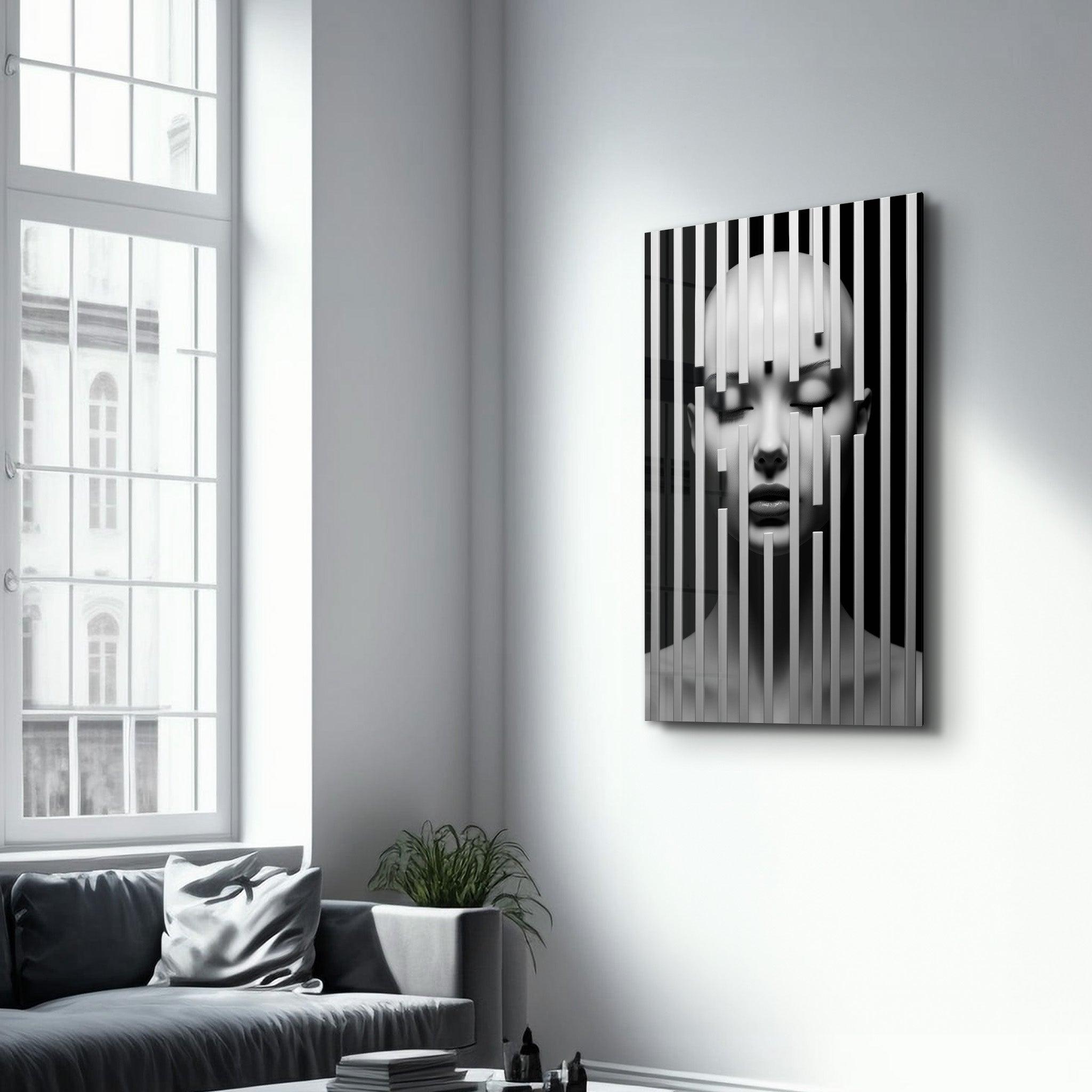 Behind the Bars 2 | Designers Collection Glass Wall Art - Artdesigna