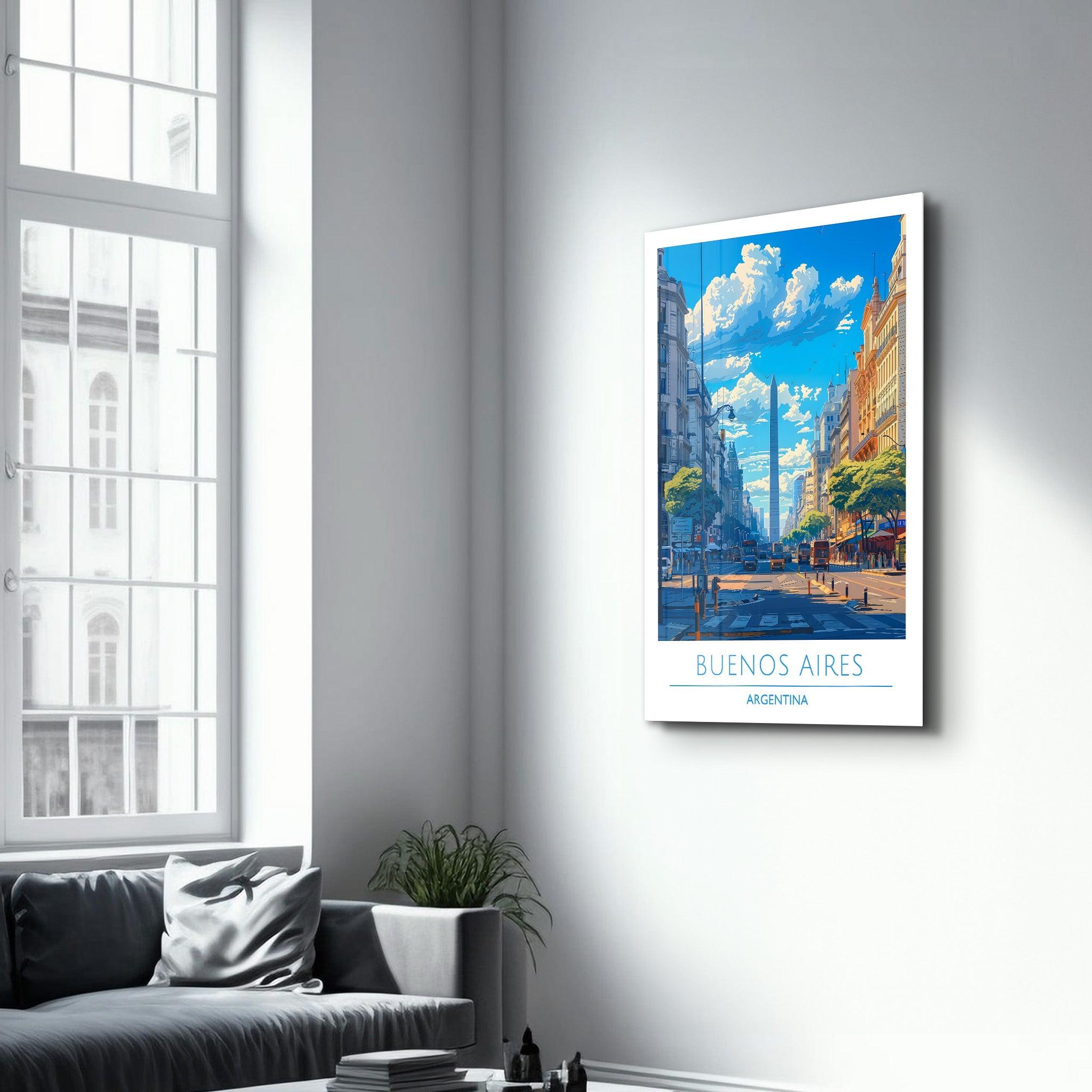 Buenos Aires Argentina 1-Travel Posters | Glass Wall Art - Artdesigna