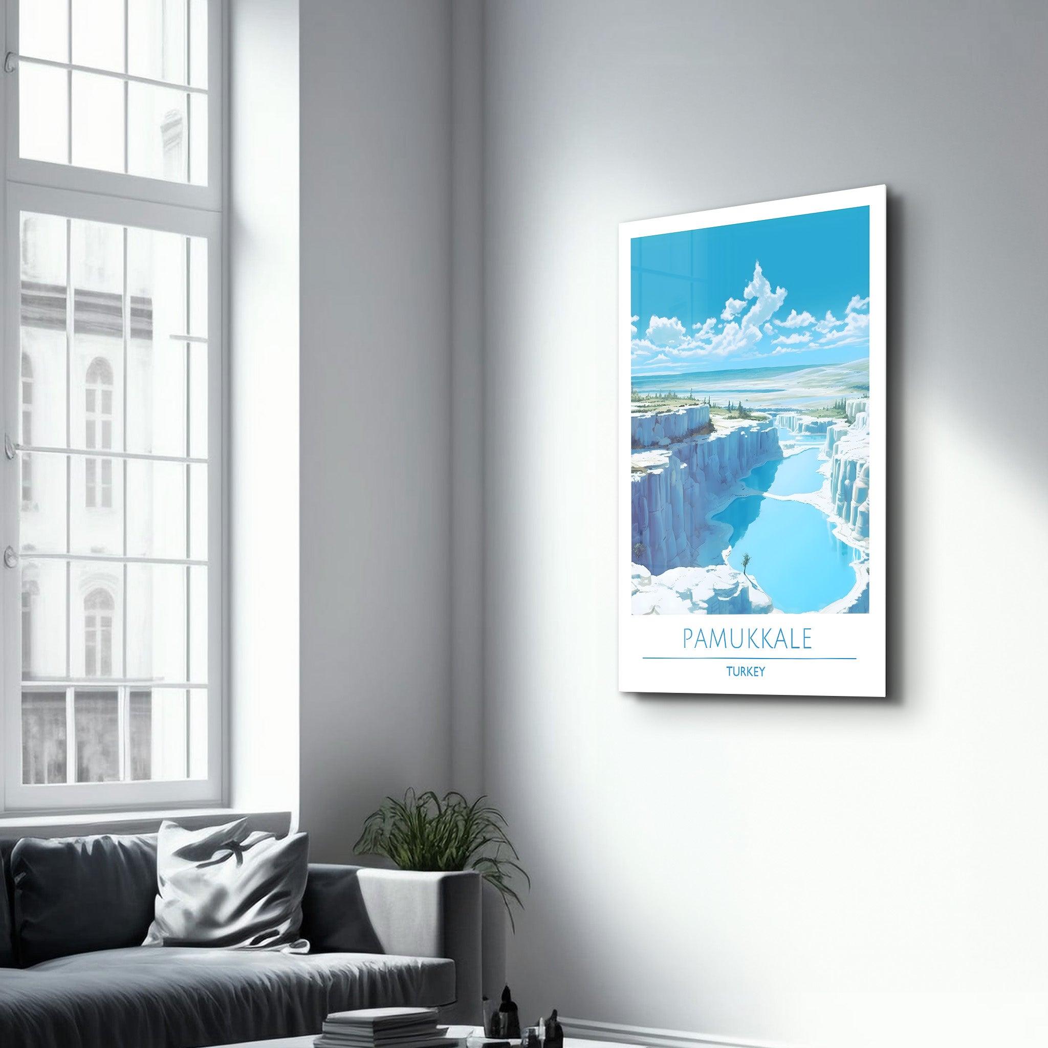 Pamukkale Turkey-Travel Posters | Glass Wall Art - Artdesigna