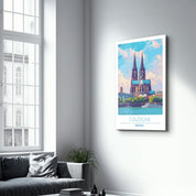 Cologne Germany-Travel Posters | Glass Wall Art - Artdesigna